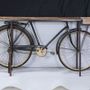 Console table - Bicycle Console Table Wood and Metal - GRAND DÉCOR