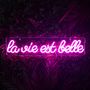 Design objects - NEON EFFECT LAMP LIFE IS BEAUTIFUL - LA CHAISE LONGUE DIFFUSION