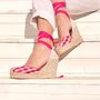 Shoes - AVAILABLE - Vichy wedge espadrilles - ATELIER COSTÀ