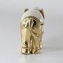 Decorative objects - Elephant box made of natural mother-of-pearl and recycled brass - WILD BY MOSAIC