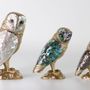 Decorative objects - Owl box made of mother-of-pearl & recycled brass - WILD BY MOSAIC