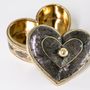 Caskets and boxes - Recycled brass and natural mother-of-pearl heart box - WILD BY MOSAIC