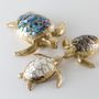 Decorative objects - Mother of Pearl Sea Turtle Box - WILD BY MOSAIC