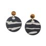 Jewelry - Round gypsy post earrings - Zebra - NATURE BIJOUX