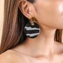 Jewelry - Round gypsy post earrings - Zebra - NATURE BIJOUX