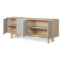 Sideboards - 4-door sideboard in ash wood 200 cm / 78.7" - MON PETIT MEUBLE FRANÇAIS