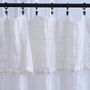 Curtains and window coverings - Gaspard white embossed linen curtain 137X275 CM - MAISON D'ÉTÉ
