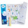 Children's arts and crafts - THE NUMBERS : 1 soft reversible silicone mat + 3 erasable markers - SUPERPETIT