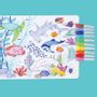 Children's arts and crafts - CORAL REEF : 1 silicone mat + 5 markers + 1 bracelet - SUPERPETIT