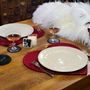 Formal plates - Cowhide and wool felt placemats - L'ATELIER DES TANNERIES