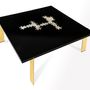 Decorative objects - PUZZLE granite and rock crystal coffee table - ATELIER H