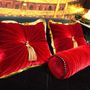 Fabric cushions - Red velvet cushions rectangular and moutache with trimming - VLADA DIZIK KOSHKIN DOM