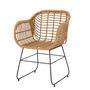 Lounge chairs - Collin Lounge Chair, Nature, Polyrattan  - BLOOMINGVILLE