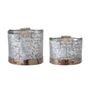 Pots de fleurs - Cimon Seau, Gris, Fer galvanisé Set of 2 - BLOOMINGVILLE