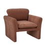 Lounge chairs - Paseo Lounge Chair, Brown, Polyester  - BLOOMINGVILLE