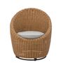 Lounge chairs - Roccas Lounge Chair, Brown, Polyrattan  - BLOOMINGVILLE