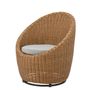 Lounge chairs - Roccas Lounge Chair, Brown, Polyrattan  - BLOOMINGVILLE