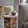 Other tables - Jasmia Side Table, Brown, Marble  - BLOOMINGVILLE