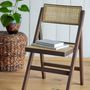 Chairs - Loupe Dining Chair, Brown, Rubberwood - CREATIVE COLLECTION