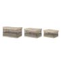 Paniers - Sabel Panier avec couvercle, Noir, Herbier marin Set of 3 - BLOOMINGVILLE MULTIBRAND HOUSE