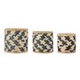 Paniers - Estell Panier, Noir, Bambou Set of 3 - BLOOMINGVILLE MULTIBRAND HOUSE