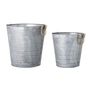 Flower pots - Evar Flowerpot, Grey, Galvanized iron Set of 2 - BLOOMINGVILLE