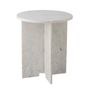 Autres tables - Jasmia Table d'appoint, Blanc, Marbre - BLOOMINGVILLE MULTIBRAND HOUSE