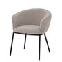 Chaises - Cortone Chaise de salle à manger, Gris, Polyester - BLOOMINGVILLE MULTIBRAND HOUSE