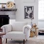 Lounge chairs - Chesham Lounge Chair, White, Polyester - BLOOMINGVILLE MULTIBRAND HOUSE