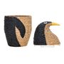 Paniers - Tazia Panier avec couvercle, Noir, Herbe de Bankuan - BLOOMINGVILLE MINI