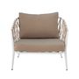 Lounge chairs - Cia Lounge Chair, White, Metal  - CREATIVE COLLECTION