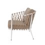 Lounge chairs - Cia Lounge Chair, White, Metal  - CREATIVE COLLECTION