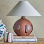 Table lamps - Liana Table lamp, Brown, Stoneware  - BLOOMINGVILLE