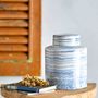 Food storage - Mahina Jar w/Lid, Blue, Stoneware  - CREATIVE COLLECTION
