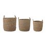 Shopping baskets - Maisie Basket, Nature, Seagrass Set of 3 - BLOOMINGVILLE