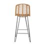 Chaises - Vargas Chaise de bar, Nature, Polyrattan - BLOOMINGVILLE