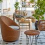 Coffee tables - Roccas Coffee Table, Brown, Polyrattan  - BLOOMINGVILLE