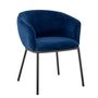 Chaises - Cortone Chaise de salle à manger, Blue, Polyester Recyclé - BLOOMINGVILLE