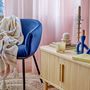 Chaises - Cortone Chaise de salle à manger, Blue, Polyester Recyclé - BLOOMINGVILLE