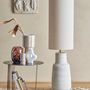Floor lamps - Linetta Floor Lamp, White, Stoneware  - BLOOMINGVILLE