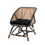 Lounge chairs - Loue Lounge Chair, Black, Rattan  - BLOOMINGVILLE