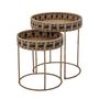 Other tables - Nore Tray Table, Brown, Bankuan Grass Set of 2 - CREATIVE COLLECTION
