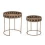 Other tables - Nore Tray Table, Brown, Bankuan Grass Set of 2 - CREATIVE COLLECTION