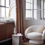 Chaises longues - Ted Chaise de salon, Blanc, Polyester  - BLOOMINGVILLE