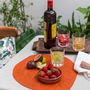 Design objects - APUÍ orange table set - 100% natural rubber craftsmanship - SABIÁ DESIGN
