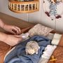 Childcare  accessories - Muslin Blanket, Blue, Cotton  - BLOOMINGVILLE MINI