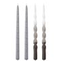 Candles - Frost Candle, Grey, Parafin Pack of 4 - BLOOMINGVILLE MULTIBRAND HOUSE