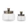 Bougeoirs et photophores - Jaquelin Bougeoir, Brass, Verre Set of 2 - BLOOMINGVILLE MULTIBRAND HOUSE