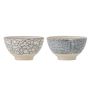 Bowls - Nyah Bowl, Blue, Stoneware Set of 2 - CREATIVE COLLECTION