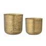 Flower pots - Bobie Flowerpot, Brass, Metal Set of 2 - BLOOMINGVILLE MULTIBRAND HOUSE